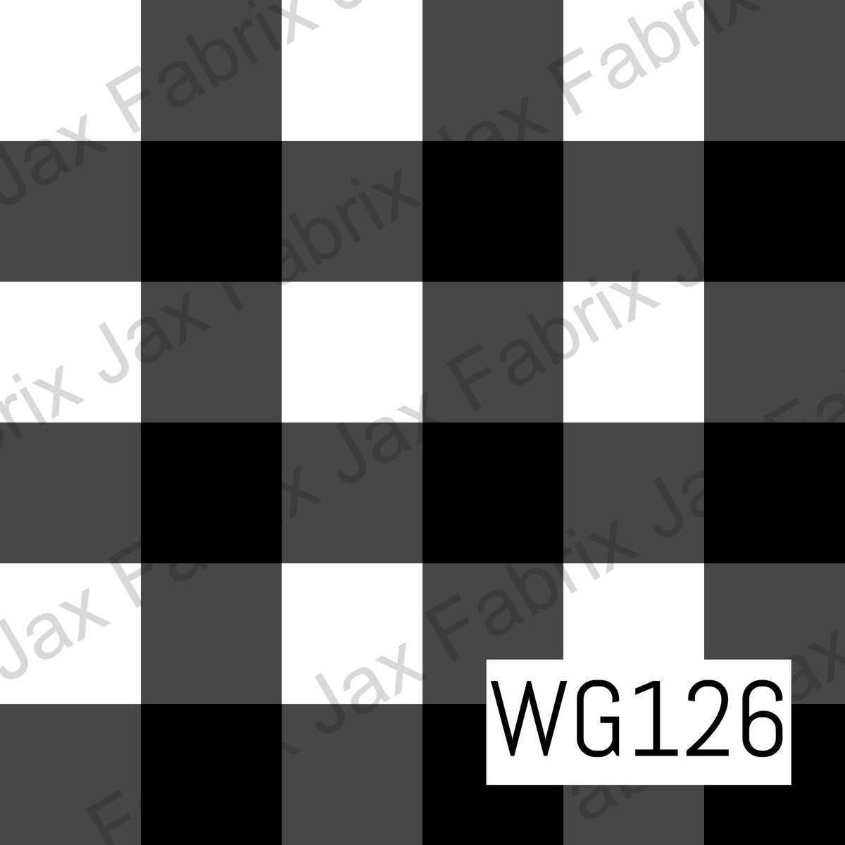 Black and White Buffalo Plaid WG126