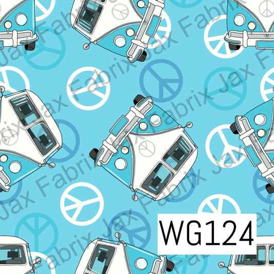 Blue Vans And Peace Signs WG124
