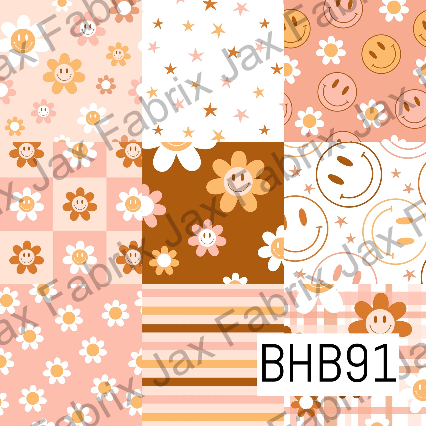 Boho Smiley Patchwork BHB91