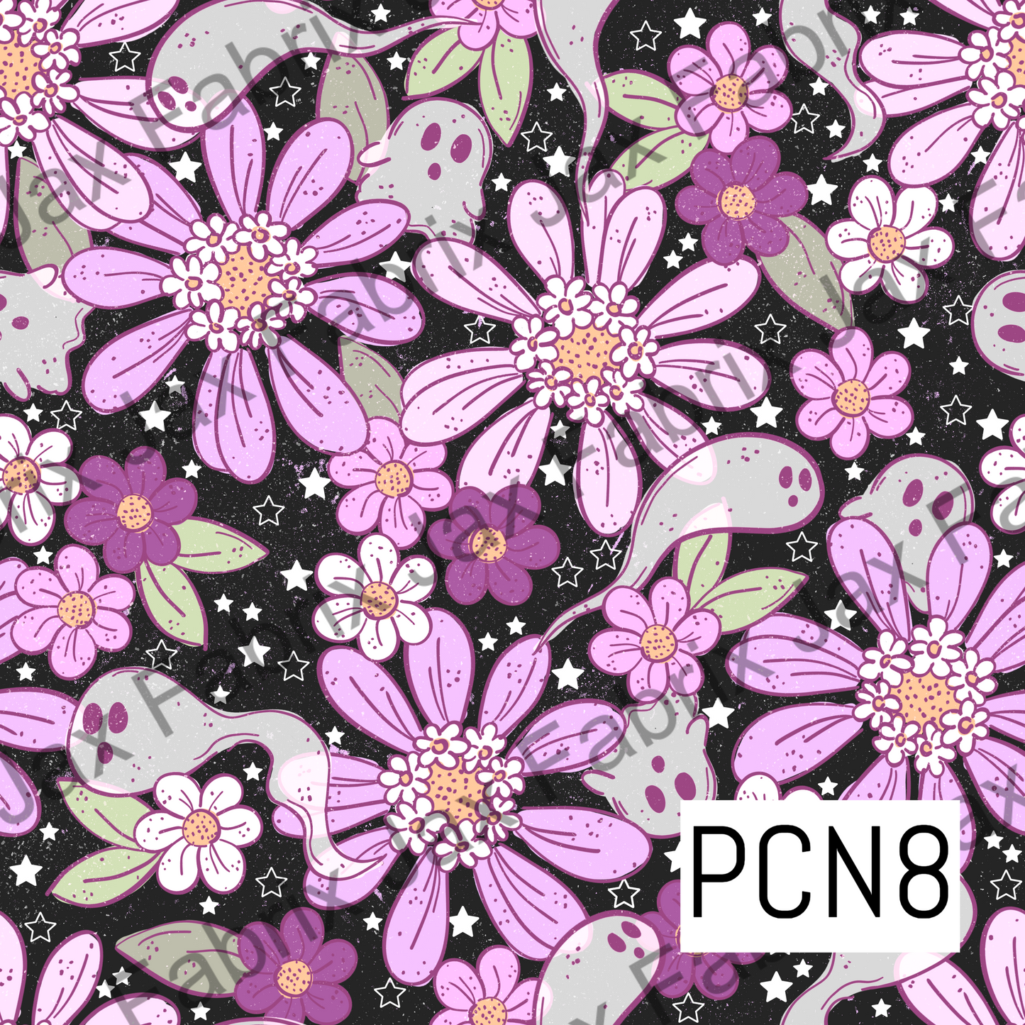 Floral Boos Black PCN8