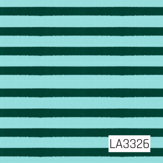A bold striped pattern featuring alternating bands of bright seafoam green and deep forest green. The slightly textured, hand-painted edges give the classic stripe a soft, playful look.
