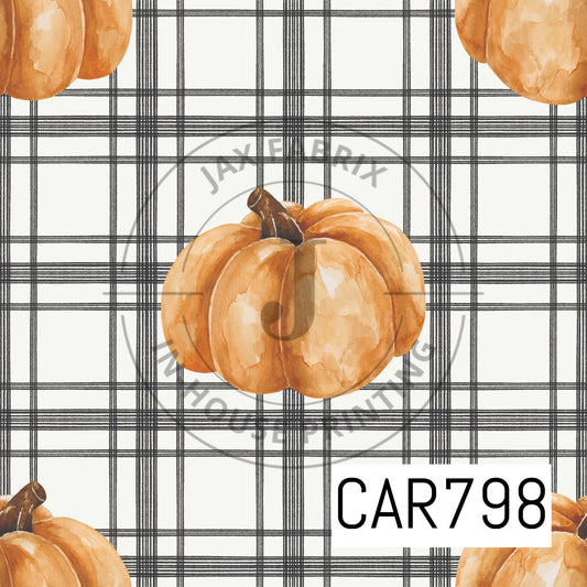 Farm and Meadow Country Pumpkin Plaid CAR798