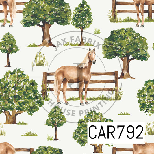Farm and Meadow Countryside Horses CAR792