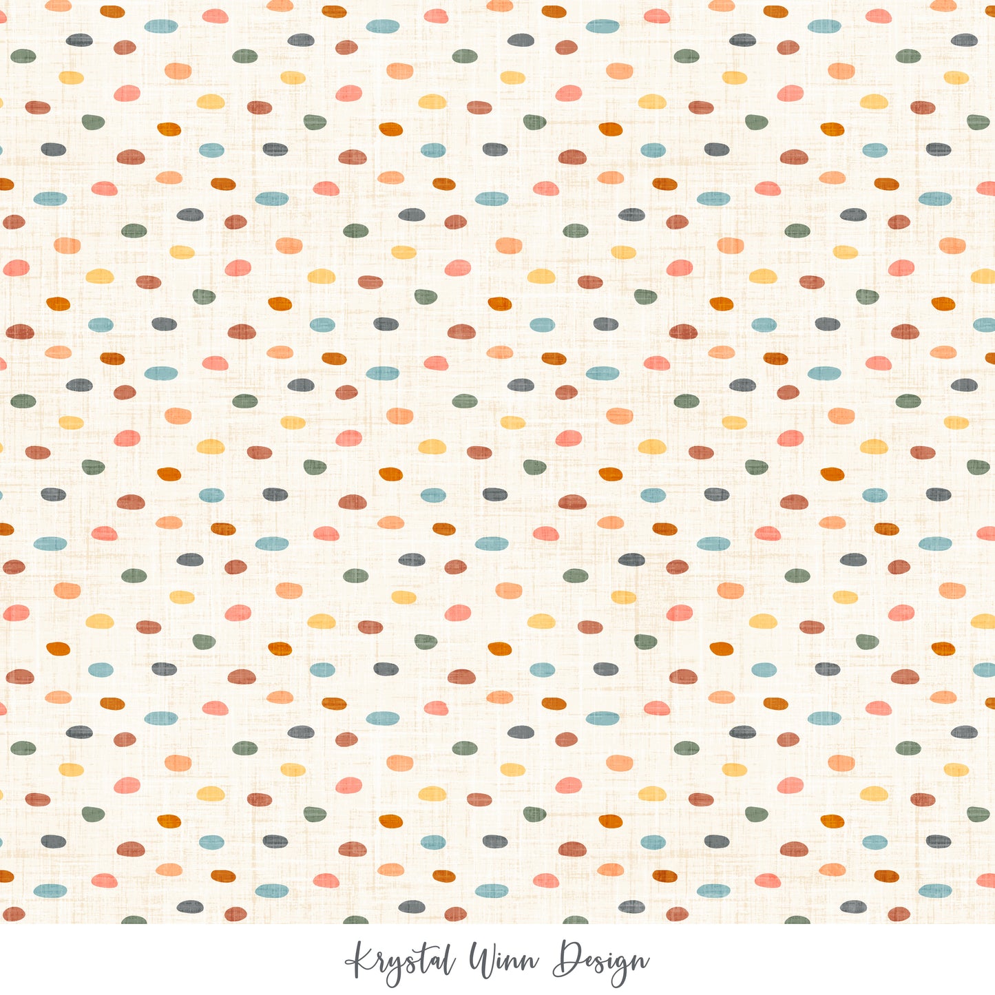 Candy Corn Harvest Dots Multi KW969