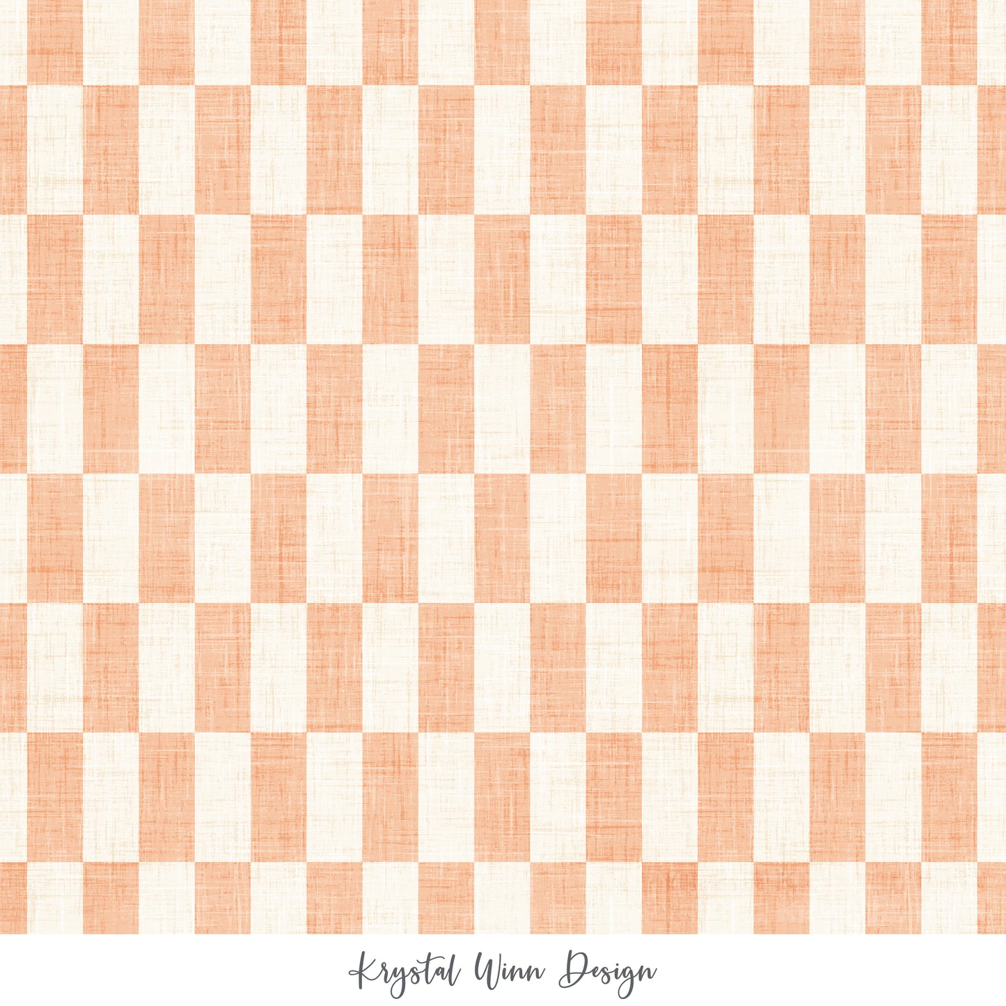 Candy Corn Harvest Long Check Peach KW954