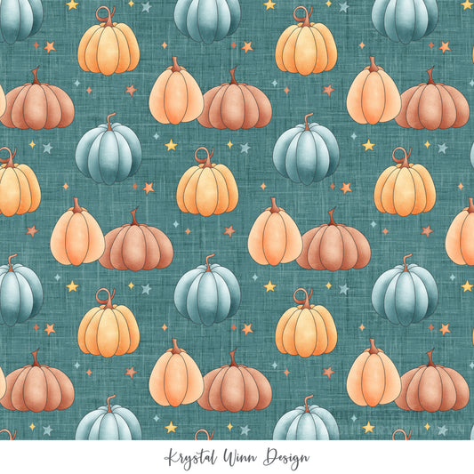 Candy Corn Harvest Teal KW934