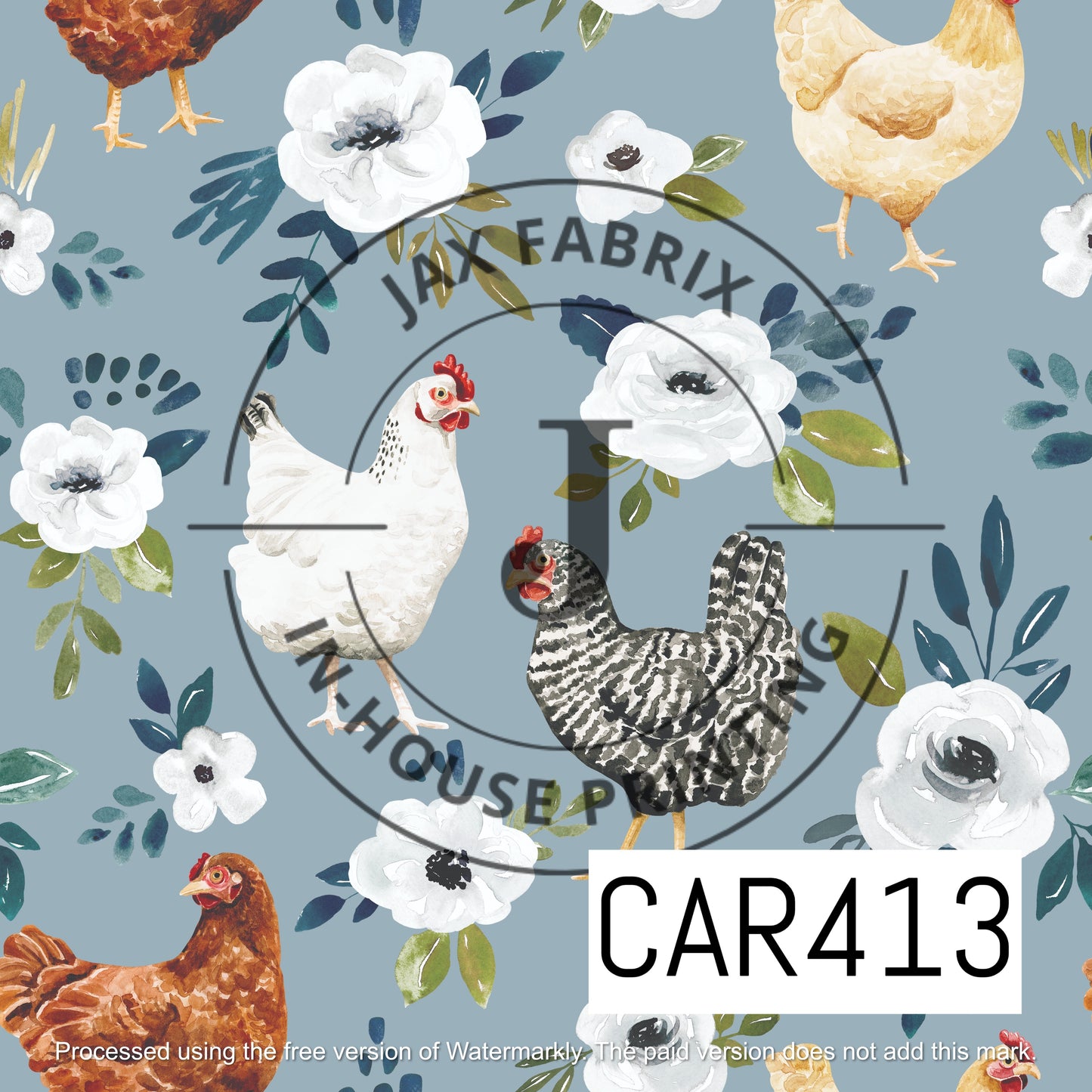 Avaleigh Chicken Blue CAR413