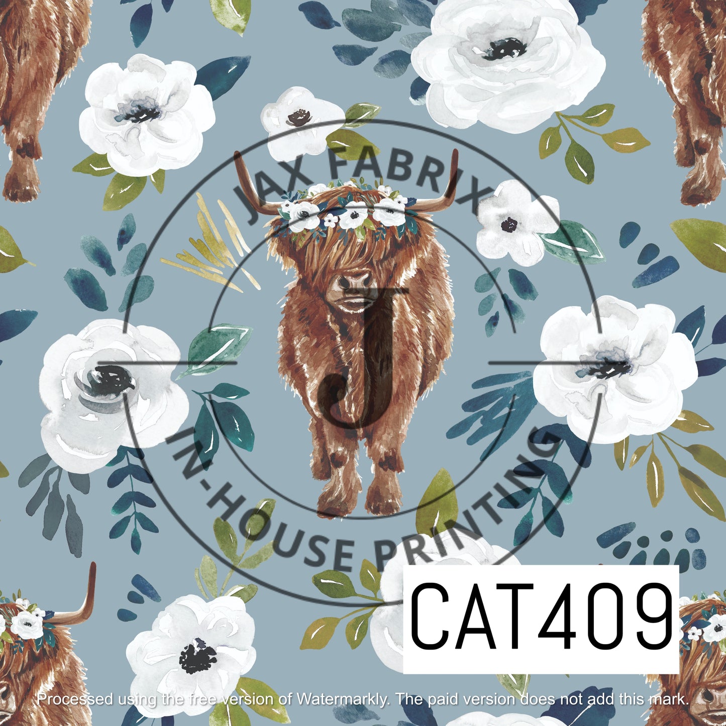 Avaleigh Highland Cow Blue CAR409