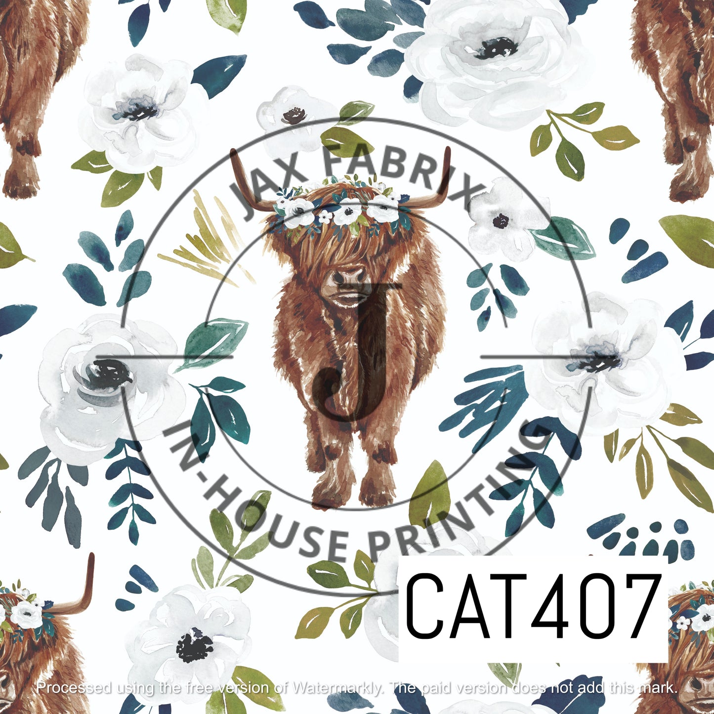 Avaleigh Highland Cow White CAR407