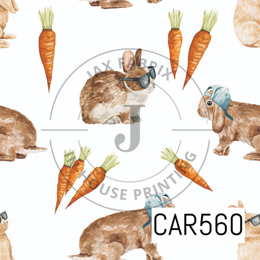 Hipster Bunny and Carrots CAR560