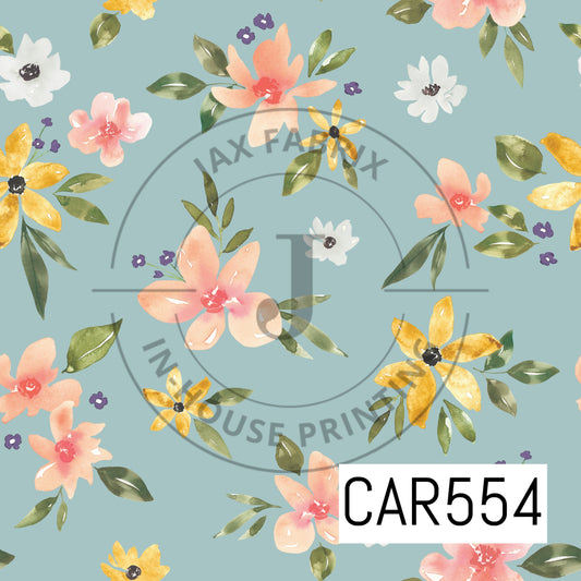 Bunny Floral Blue CAR554