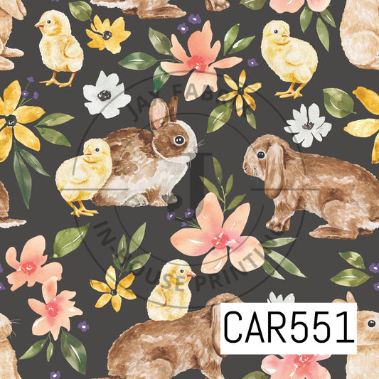 Bunny Floral Black CAR551