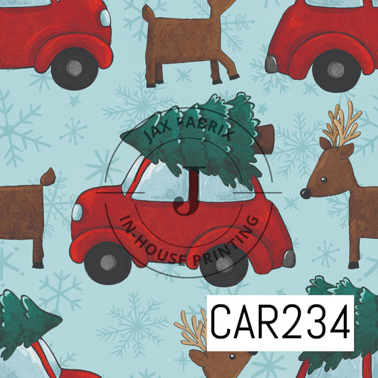 Cozy Christmas Car and Reindeer CAR234