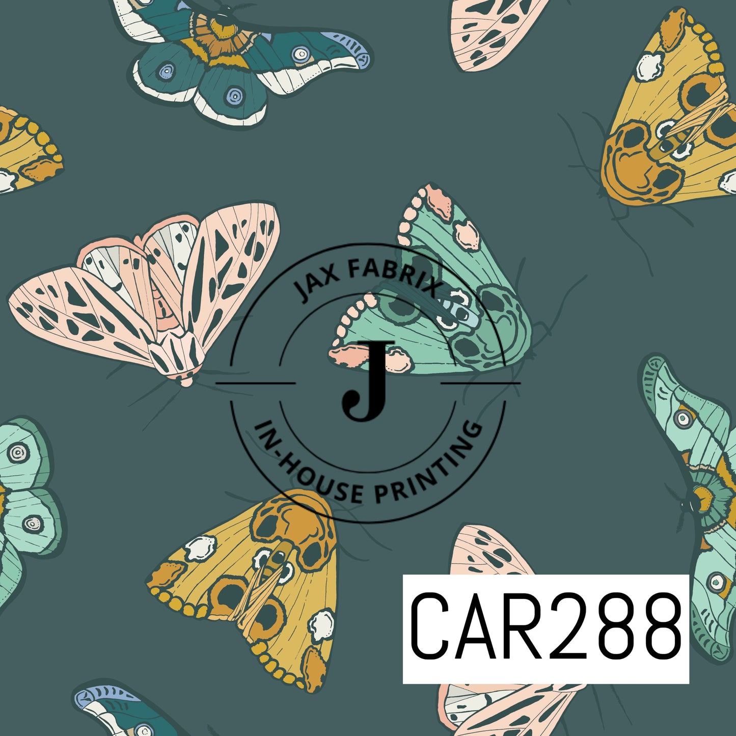 Moths Navy Blue CAR288