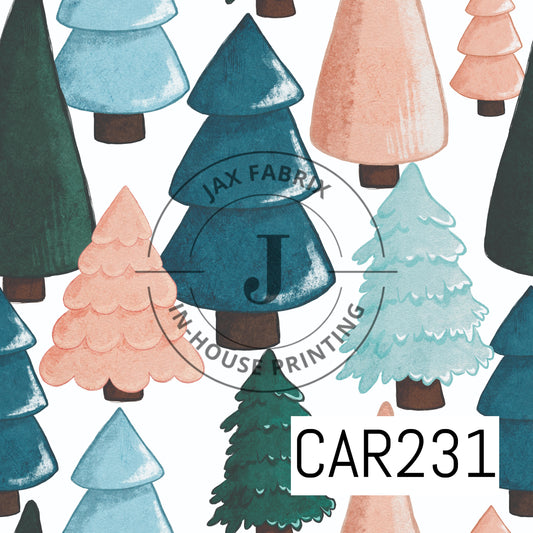 Cozy Christmas Colorful Trees CAR231