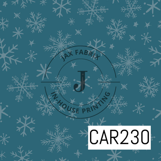 Cozy Christmas Snowflakes Blue CAR230