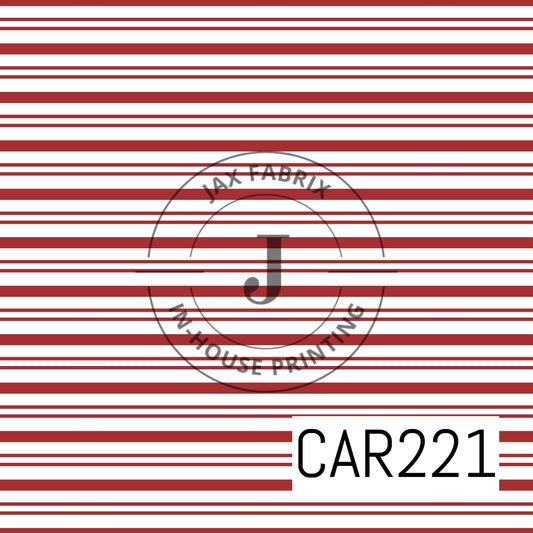 Christmas Vintage Pinstripes Red CAR221