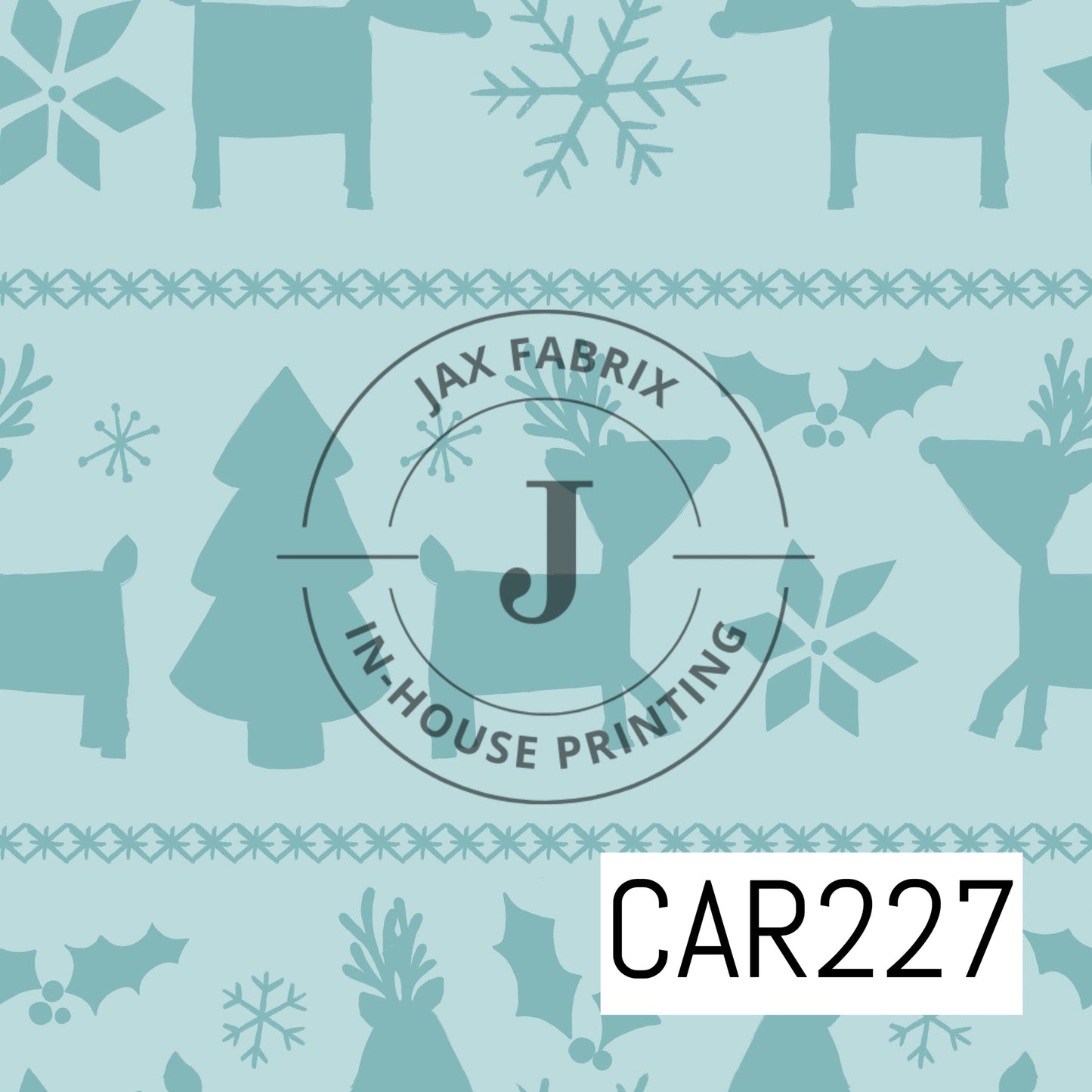 Cozy Christmas Aqua Blue CAR227