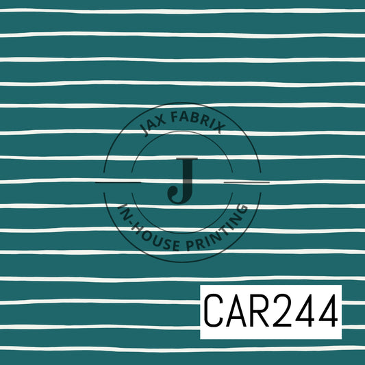 Forest and Friends Teal Stripes CAR244