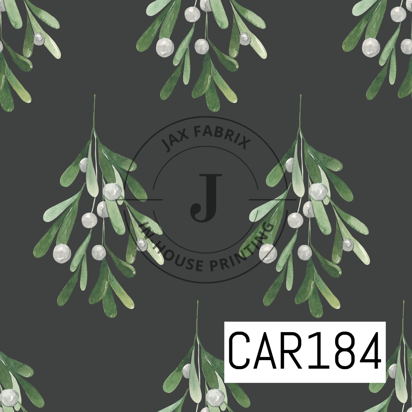 Holly And Pine Mistletoe Black CAR184