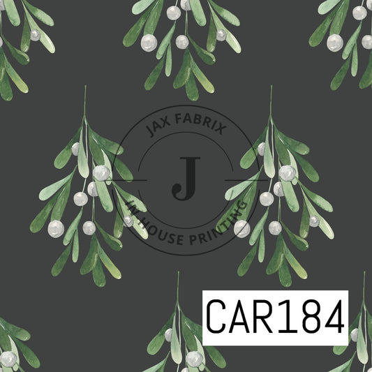 Holly And Pine Mistletoe Black CAR184
