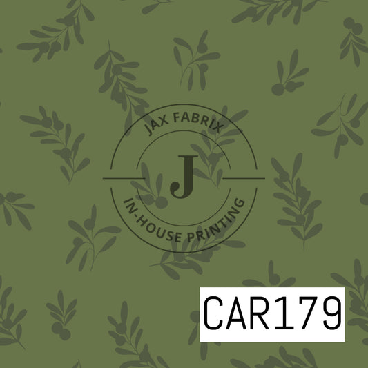 Holly And Pine Green Sprigs CAR179