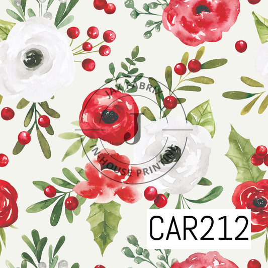 Holly And Pine Winter Floral CAR212