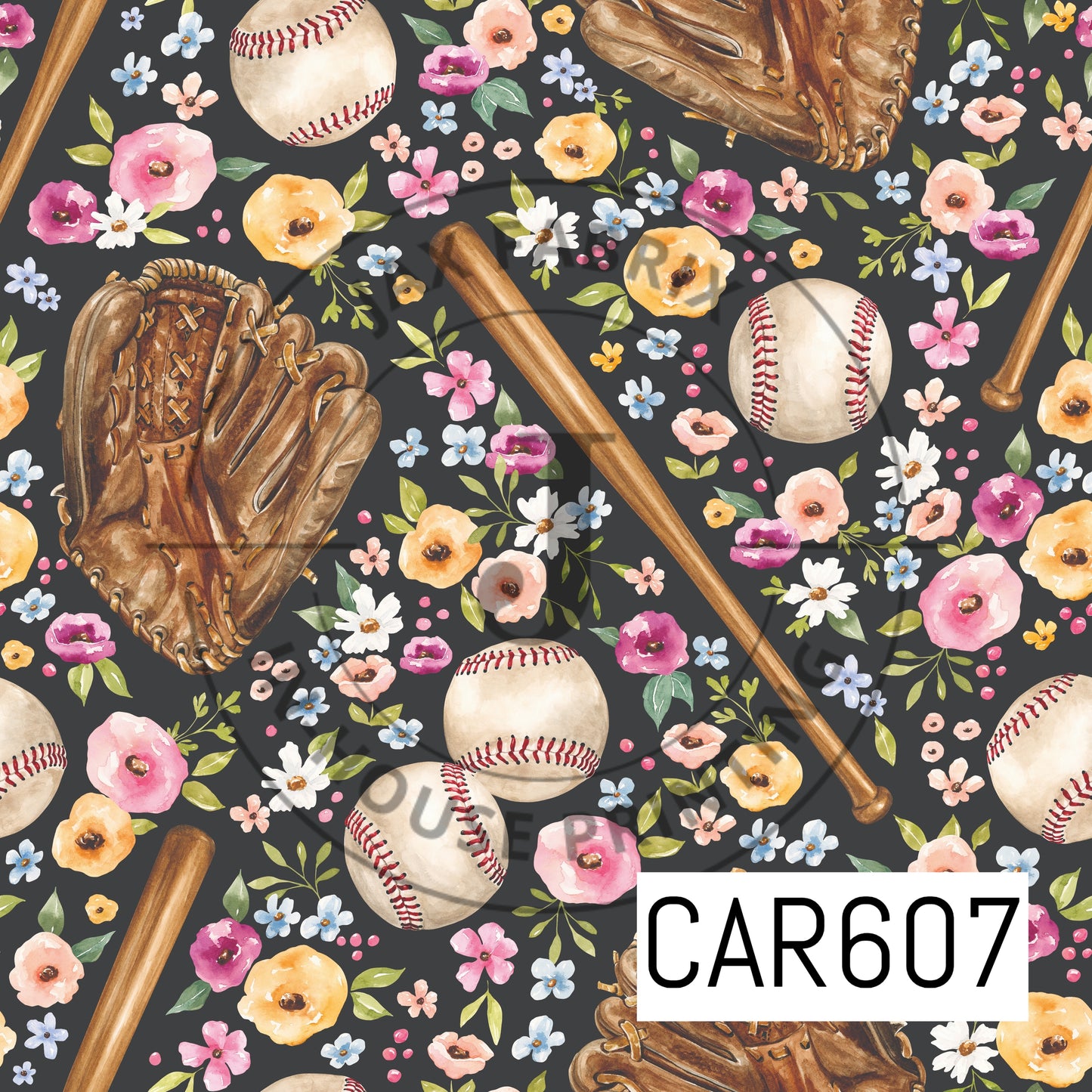 Melody Floral Baseball Black CAR607