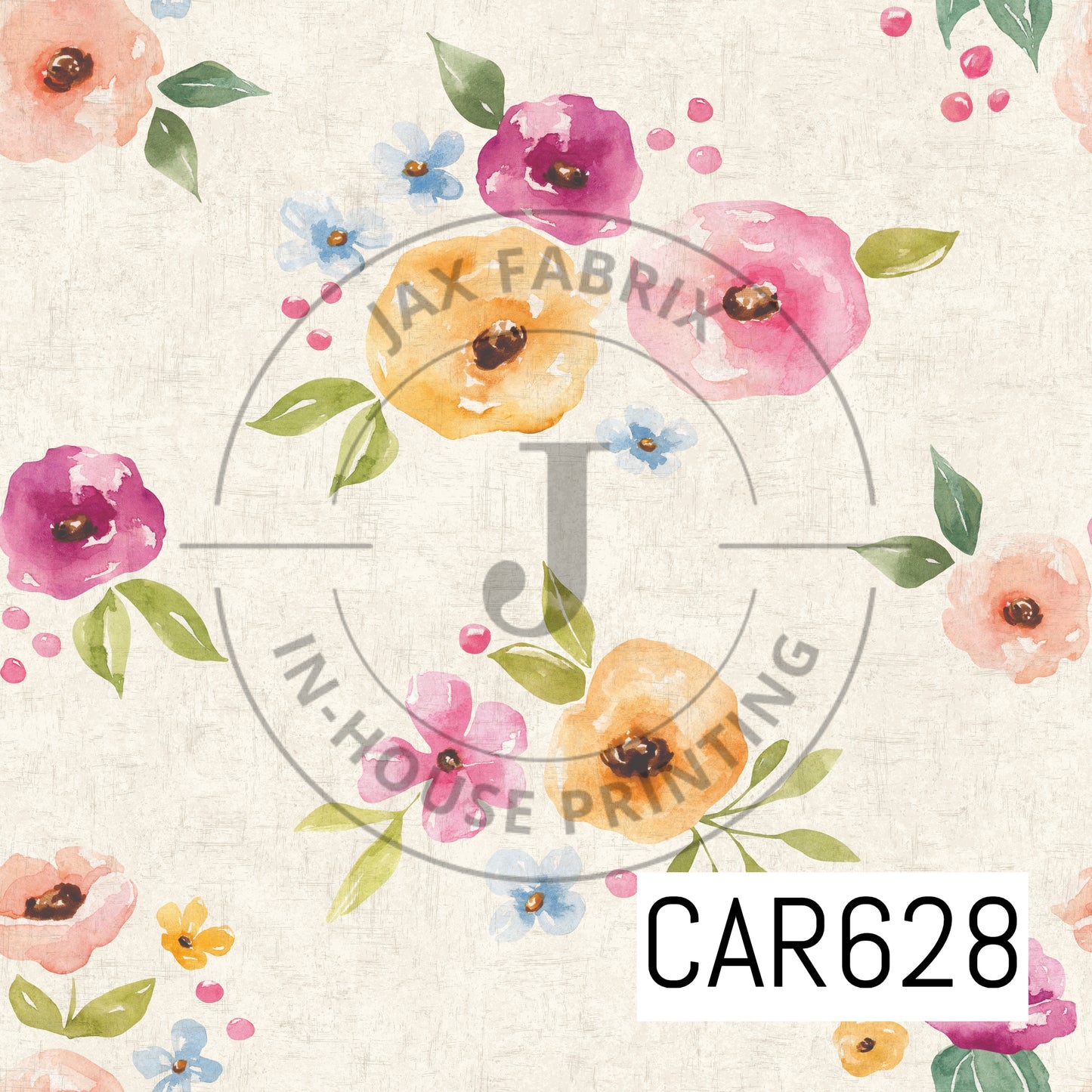 Melody Floral Cream Textured CAR628