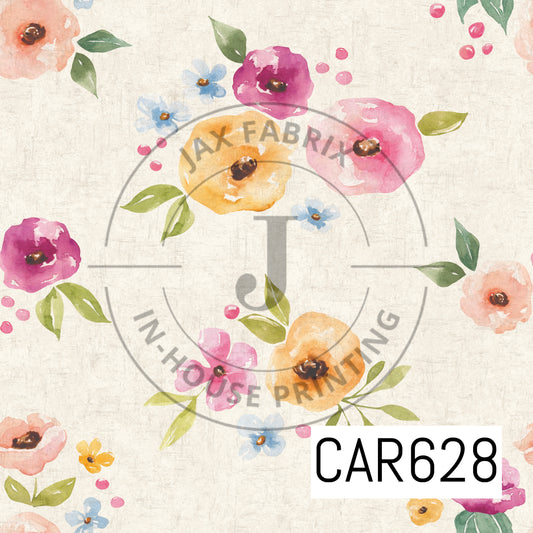 Melody Floral Cream Textured CAR628