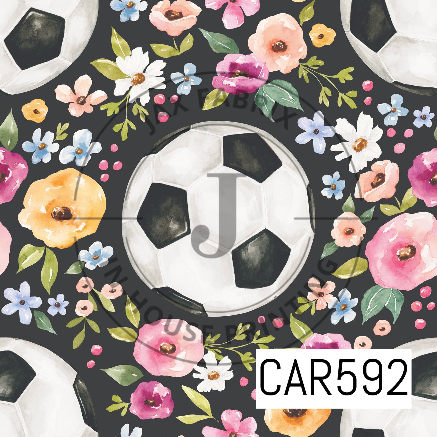 Melody Floral Soccer Black CAR592