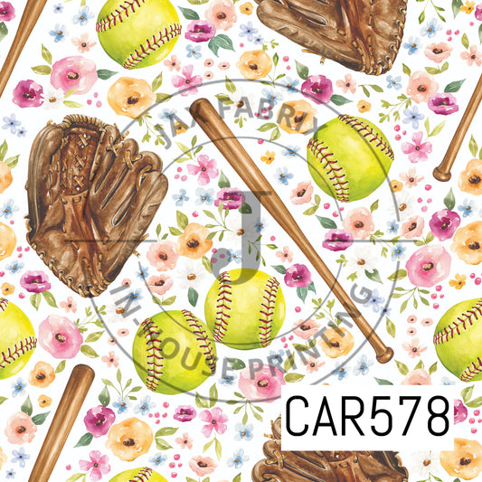 Melody Floral  Softball White CAR578