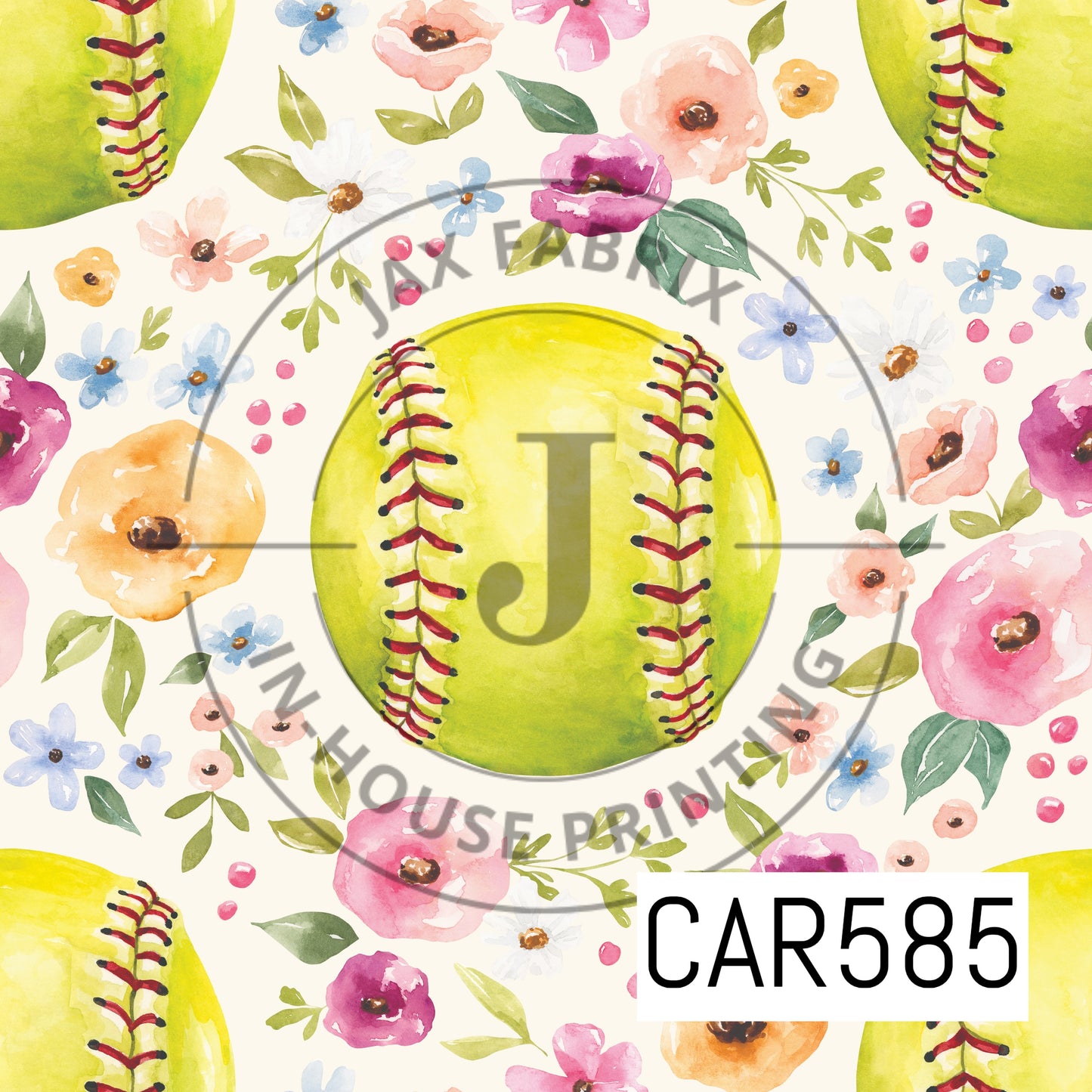 Melody Floral Softball Cream CAR585