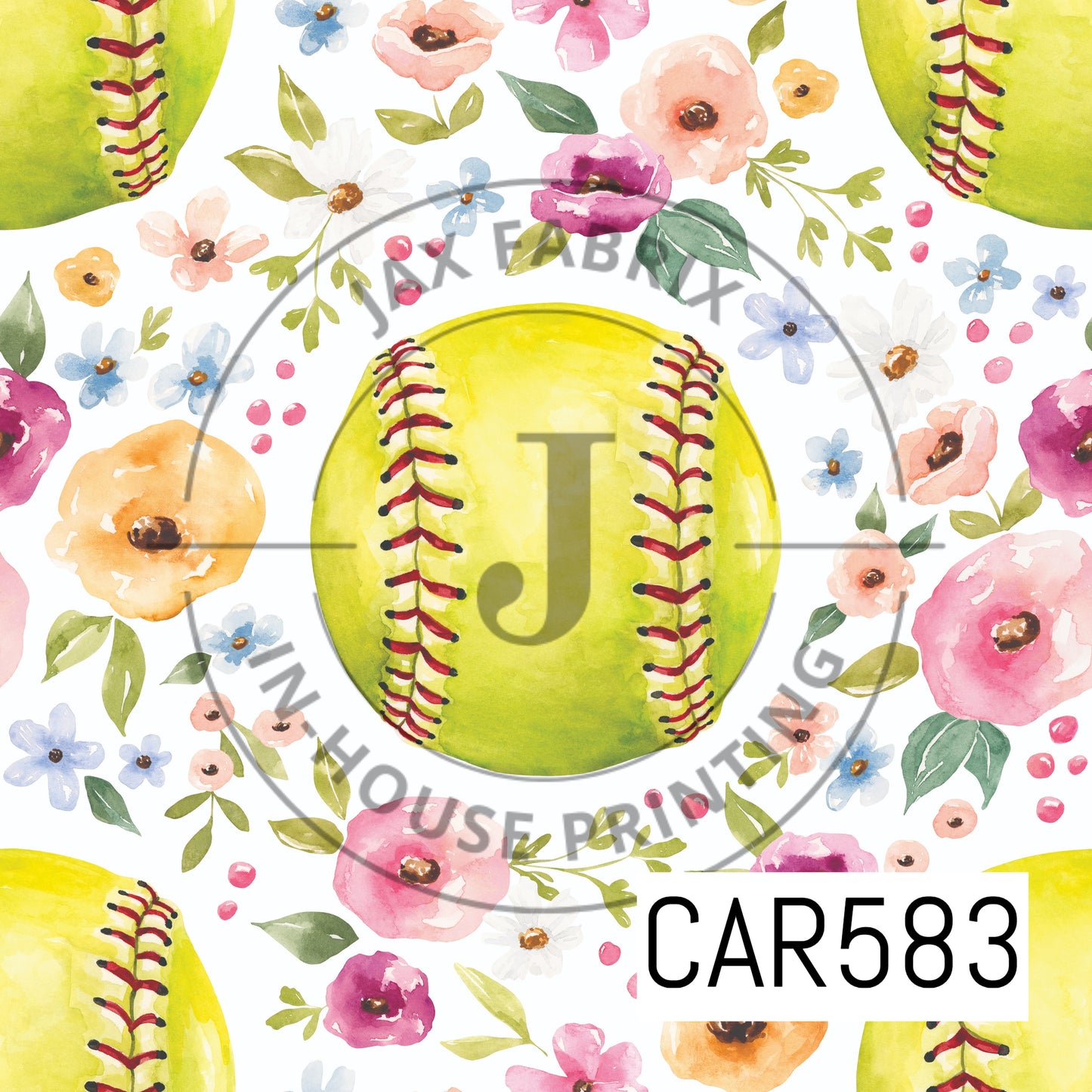 Melody Floral Softball White CAR583