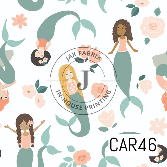 Mermaid Muse Floral White CAR46