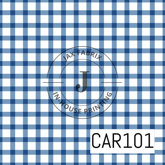 Patriotic Gingham Small Blue CAR101