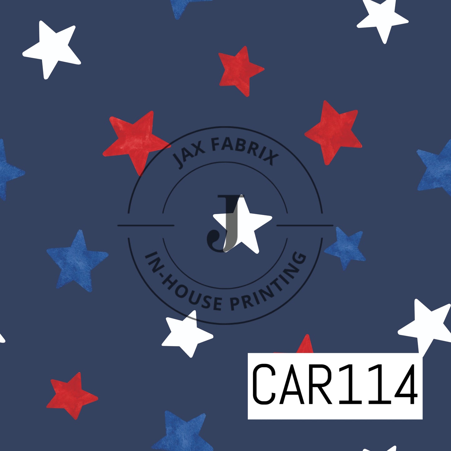 Patriotic Small Stars Dark Blue CAR114