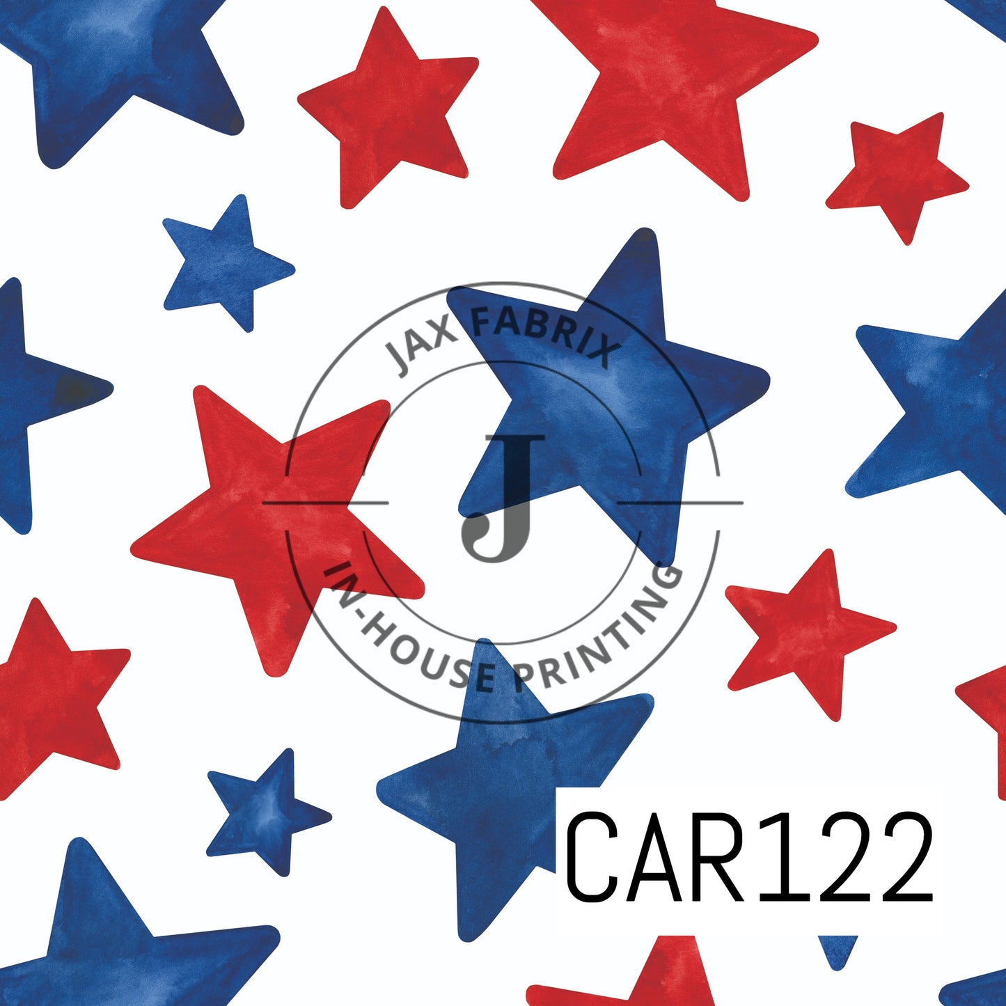 Patriotic Stars Multi White CAR122