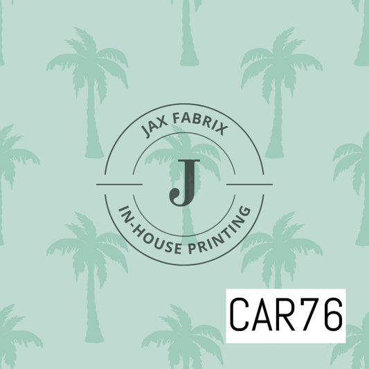 Pirates Ahoy Palm Trees Aqua Blue CAR76