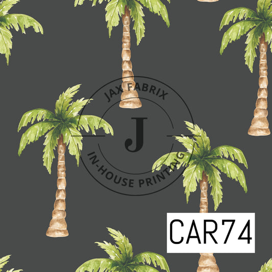 Pirates Ahoy Palm Trees Black CAR74