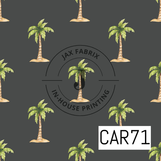 Pirates Ahoy Palm Trees Island Black CAR71