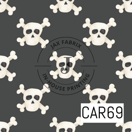Pirates Ahoy Skulls Black CAR69