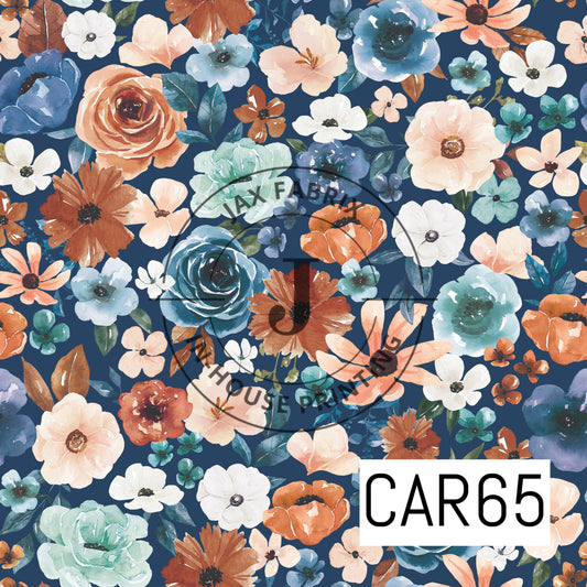 Rust and Royal Floral CAR65