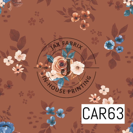 Rust and Royal Floral Rust CAR63