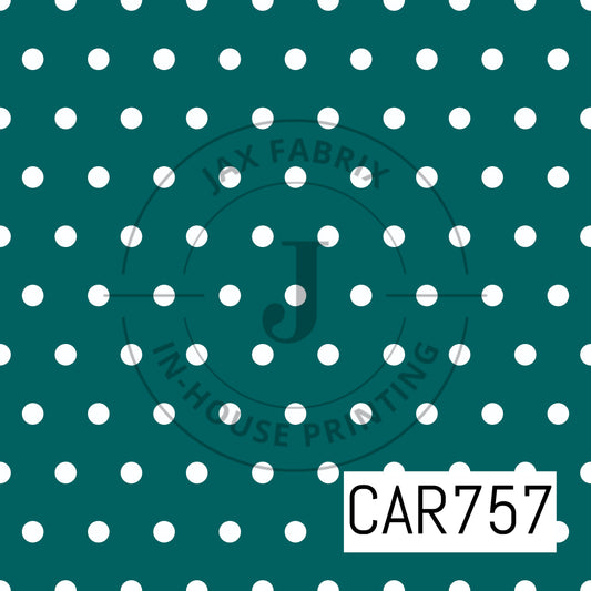 St. Patrick Day Dots Teal Green CAR757