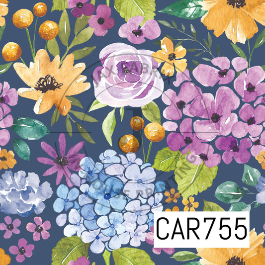 Summer Garden Floral Blue CAR755