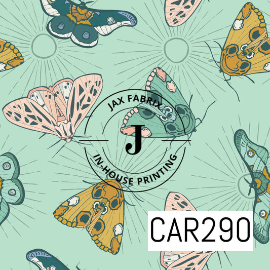 Moths Navy Mint Blue CAR290