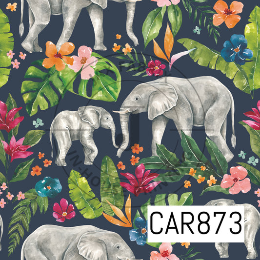 Tropical Jungle Elephants CAR873