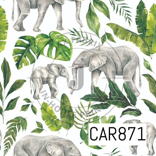 Tropical Jungle Elephants CAR871