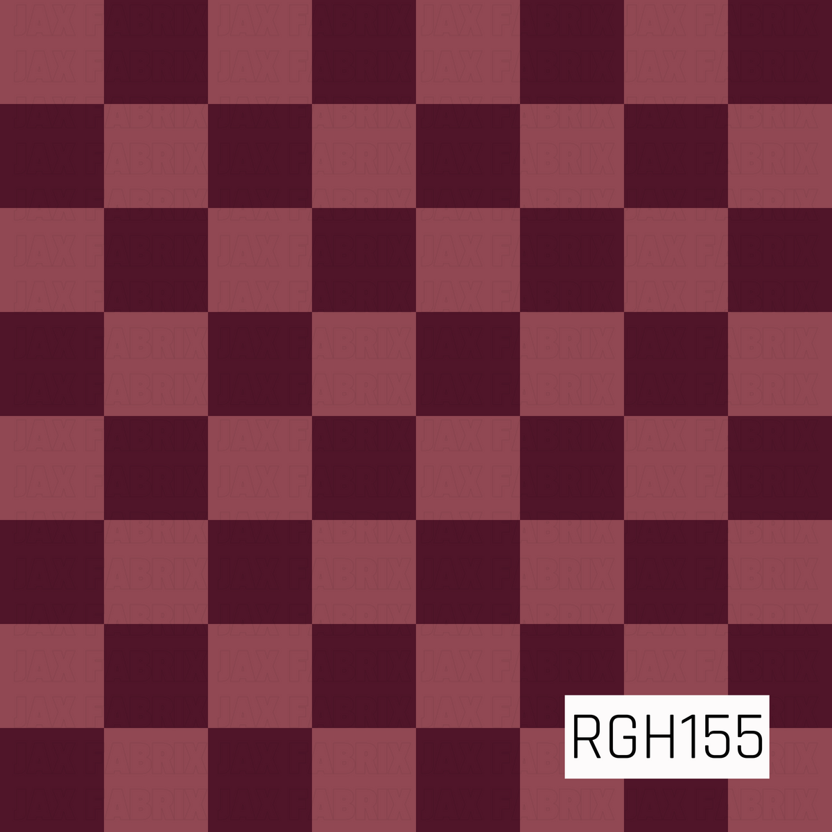 A classic checkerboard pattern featuring alternating squares of deep plum and muted dusty mauve. The evenly spaced squares create a bold, clean geometric design with a rich, sophisticated feel.